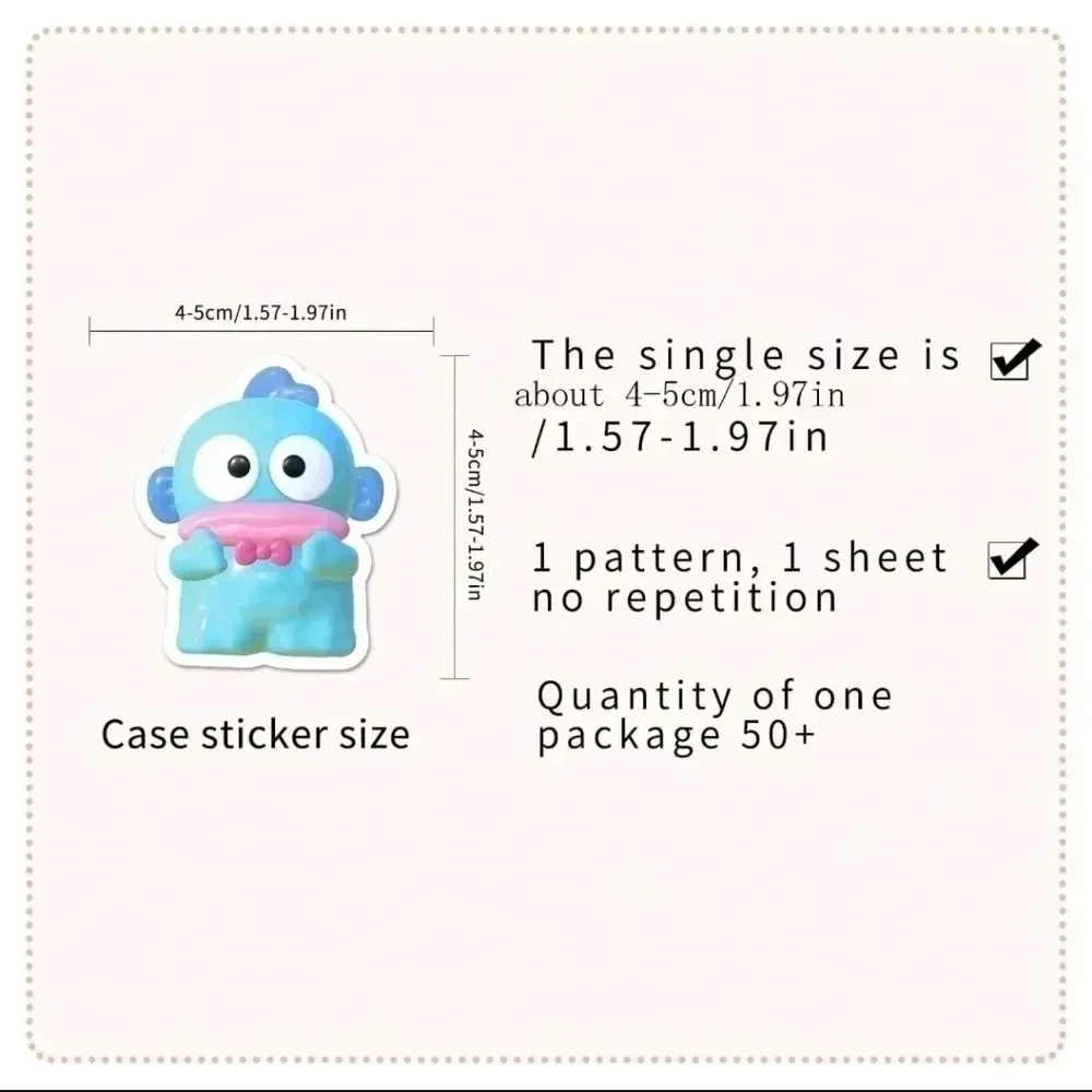 50 piece anime manga girls sticker set hello kitty vinyl decal decor home pink